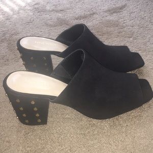 Nine West Black Mules- New
